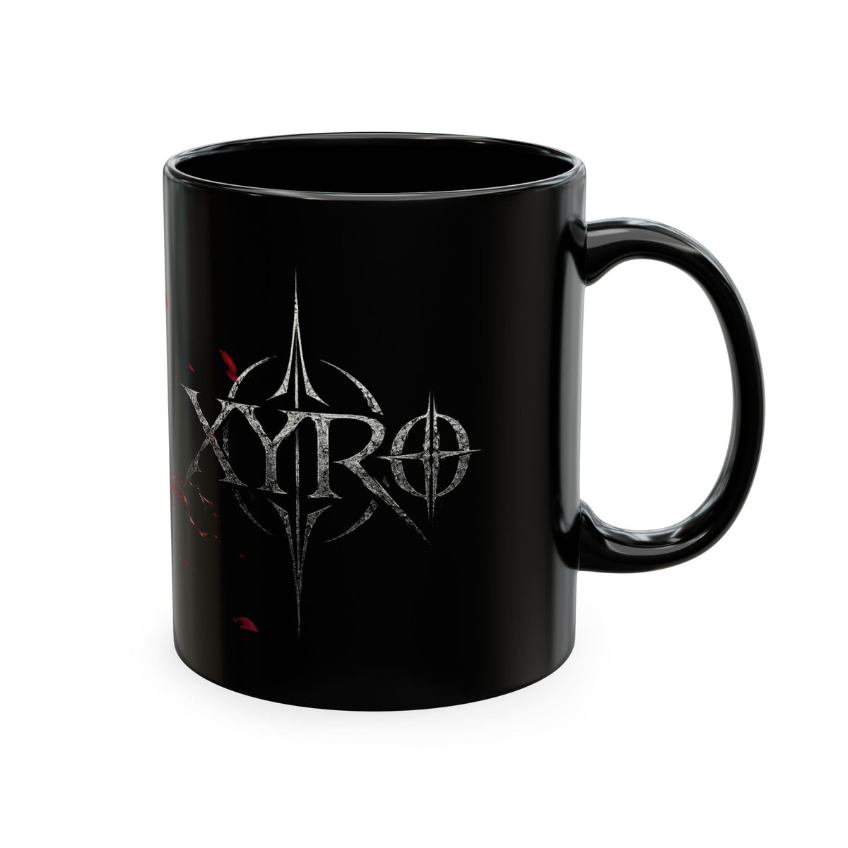 XYRO Grim Reaper Dark Rose Mug — Gothic Floral Coffee Cup