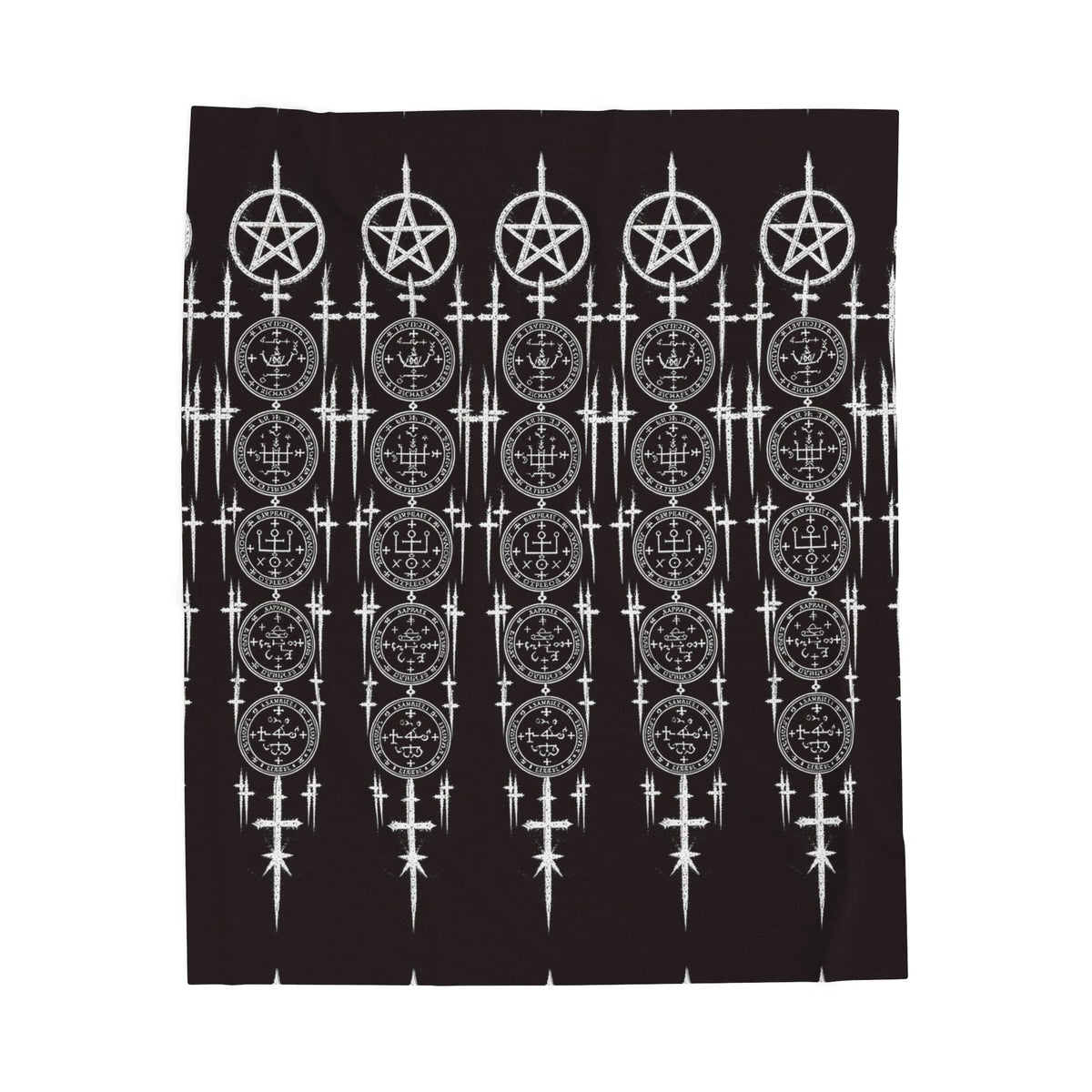 XYRO Pentagram Plush Blanket — Archangel Sigil Velveteen Throw