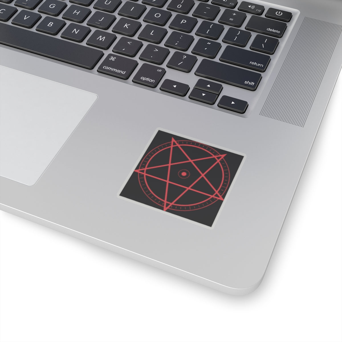 XYRO Red Pentagram Sticker — Occult Kiss-Cut Laptop Decal