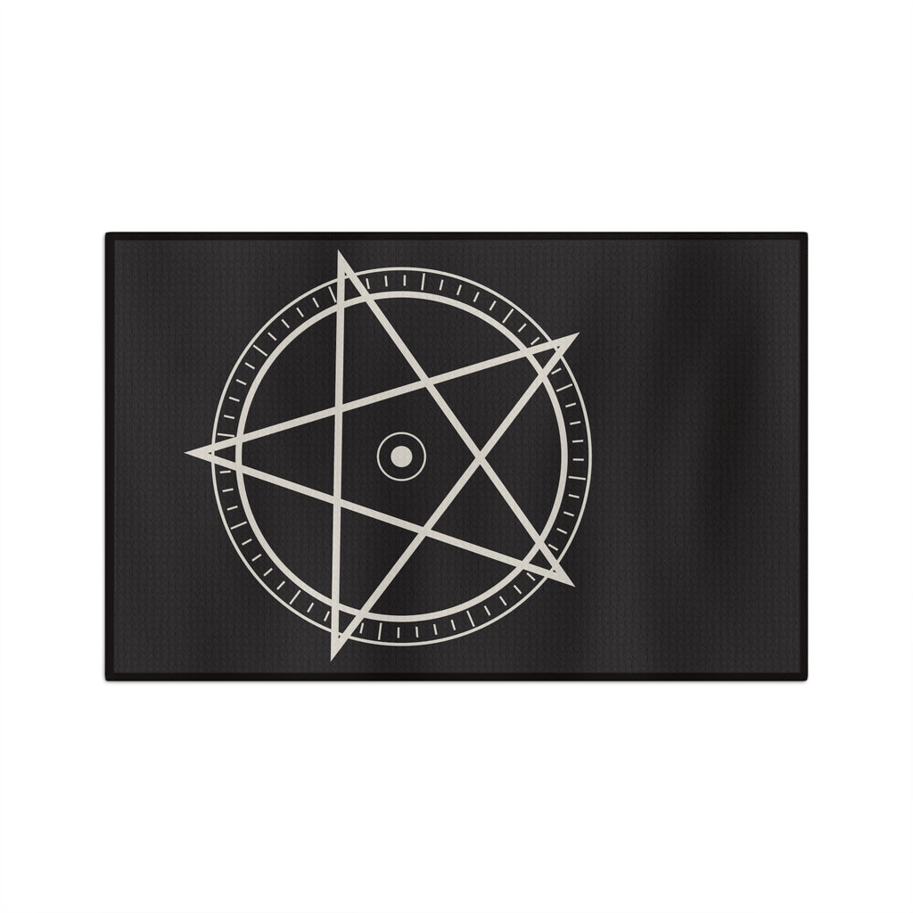 XYRO Pentagram Tea Towel — Black Microfiber Kitchen Towel