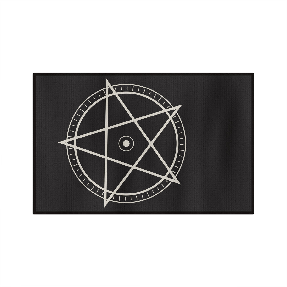 XYRO Pentagram Tea Towel — Black Microfiber Kitchen Towel