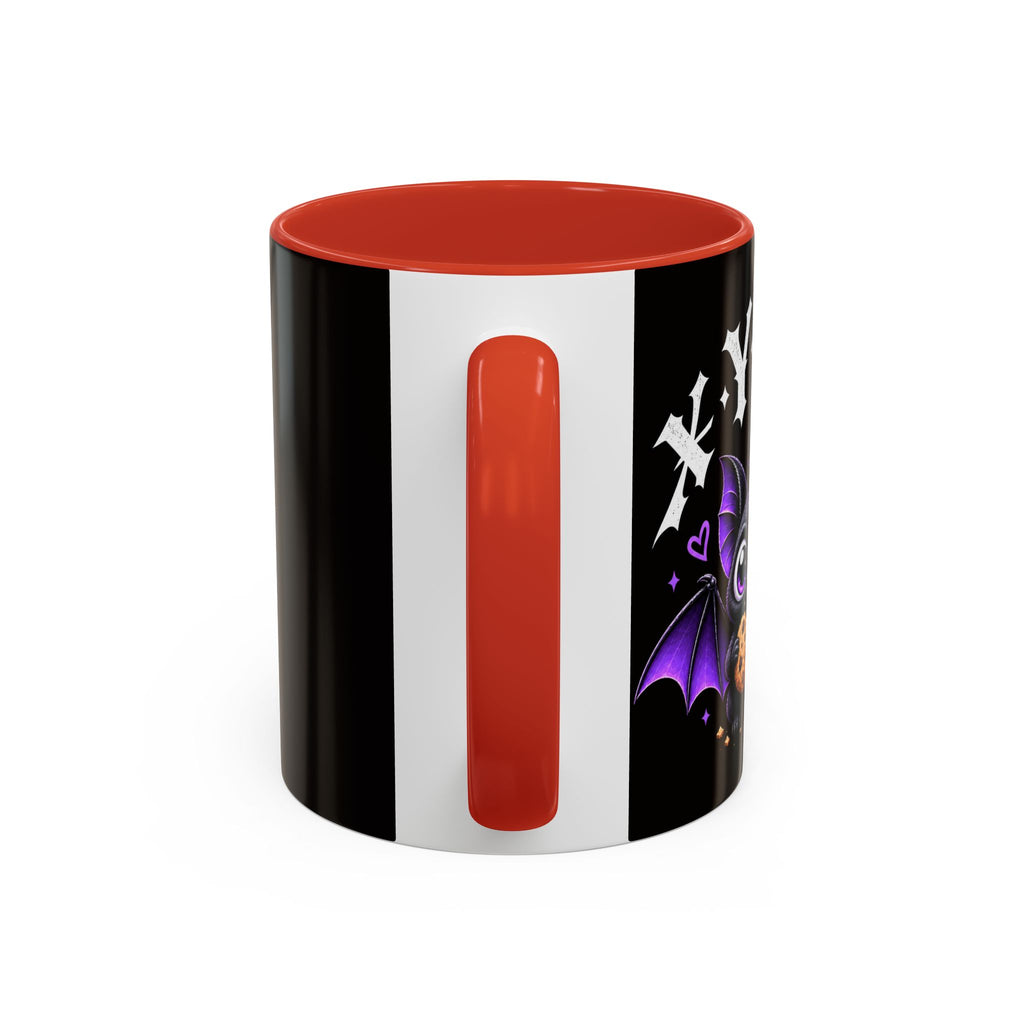 XYRO Cross & Bat Mug — Purple Vampire Aesthetic Coffee Cup