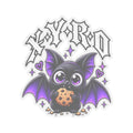 XYRO Kawaii Bat Sticker — Purple Cookie Bat Kiss-Cut Decal
