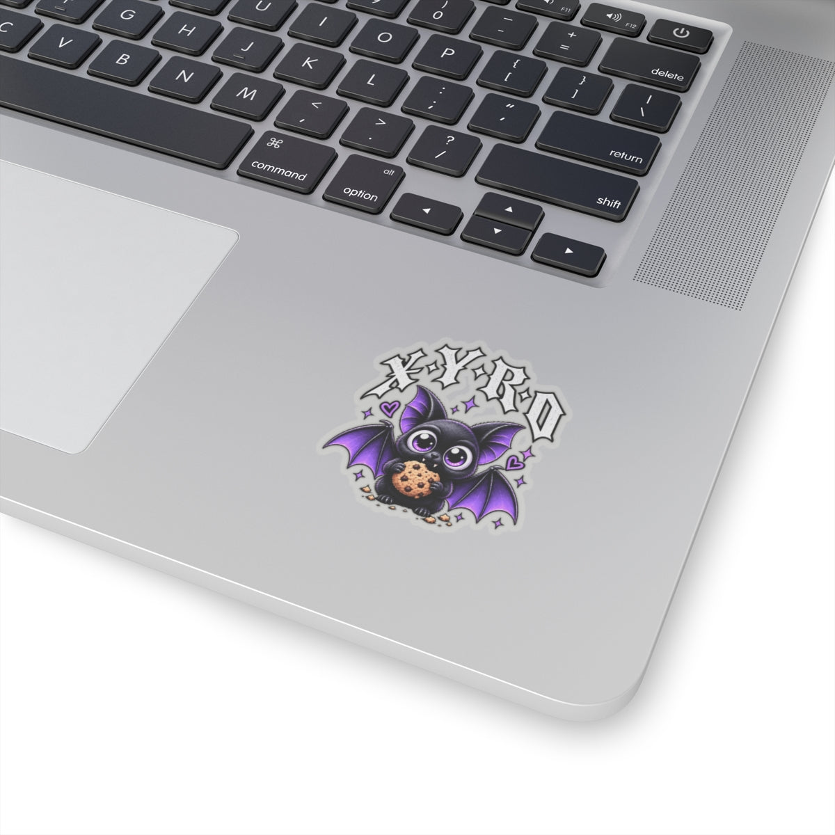 XYRO Kawaii Bat Sticker — Purple Cookie Bat Kiss-Cut Decal