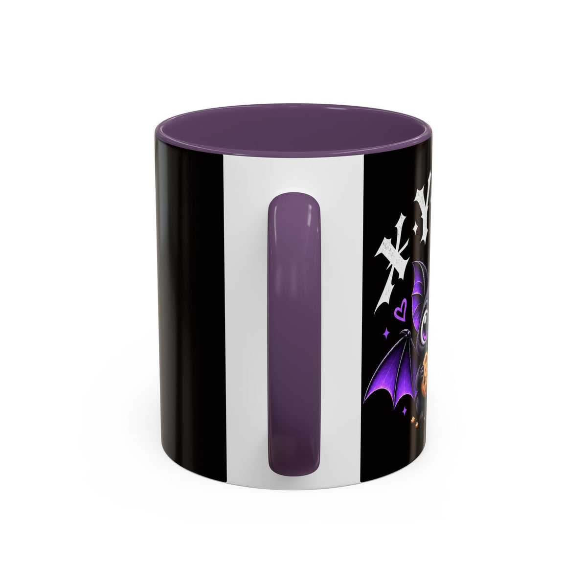 XYRO Cross & Bat Mug — Purple Vampire Aesthetic Coffee Cup