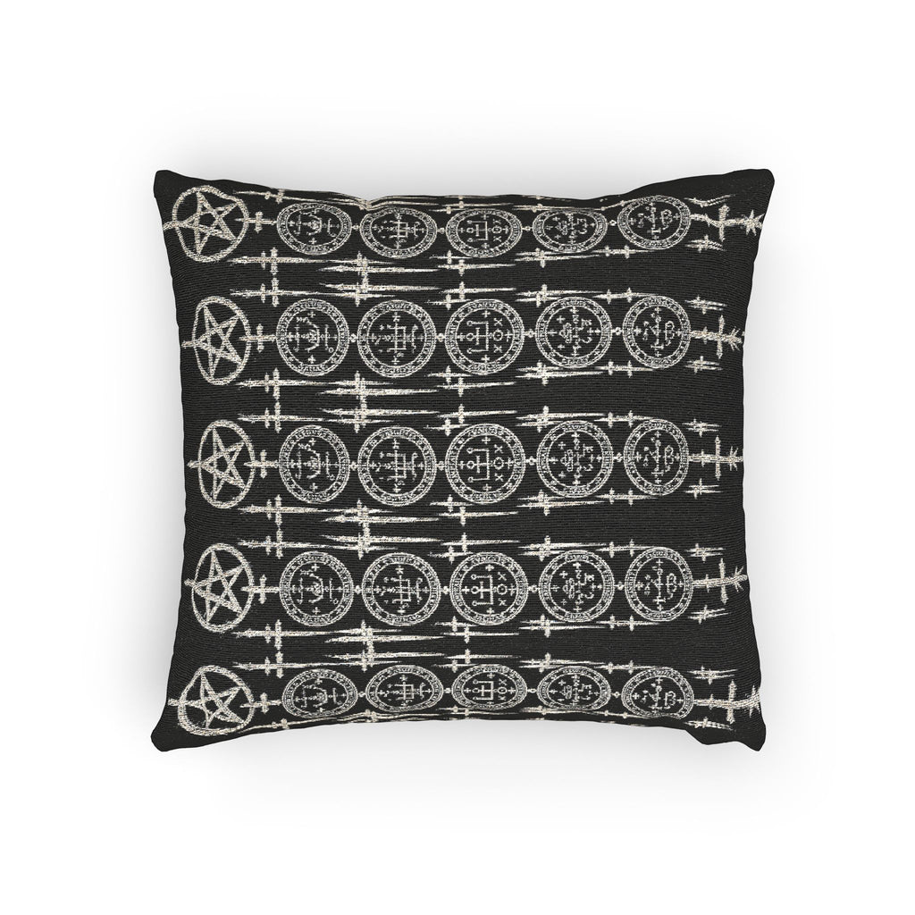 XYRO Geometric Woven Pillow — Black & White Throw Pillow