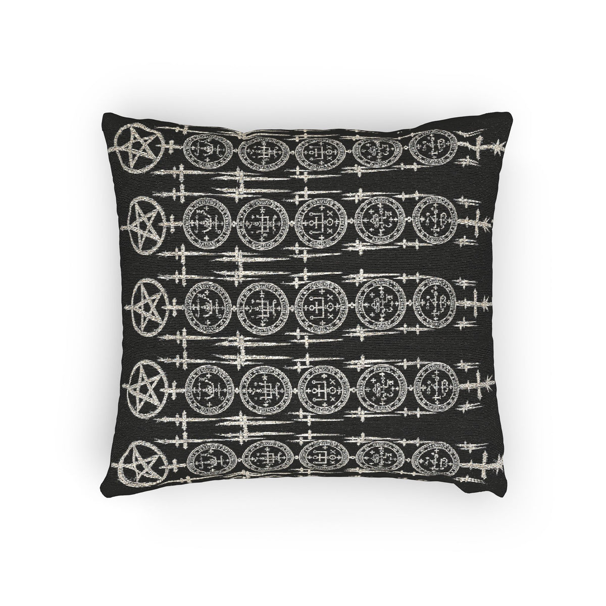XYRO Geometric Woven Pillow — Black & White Throw Pillow