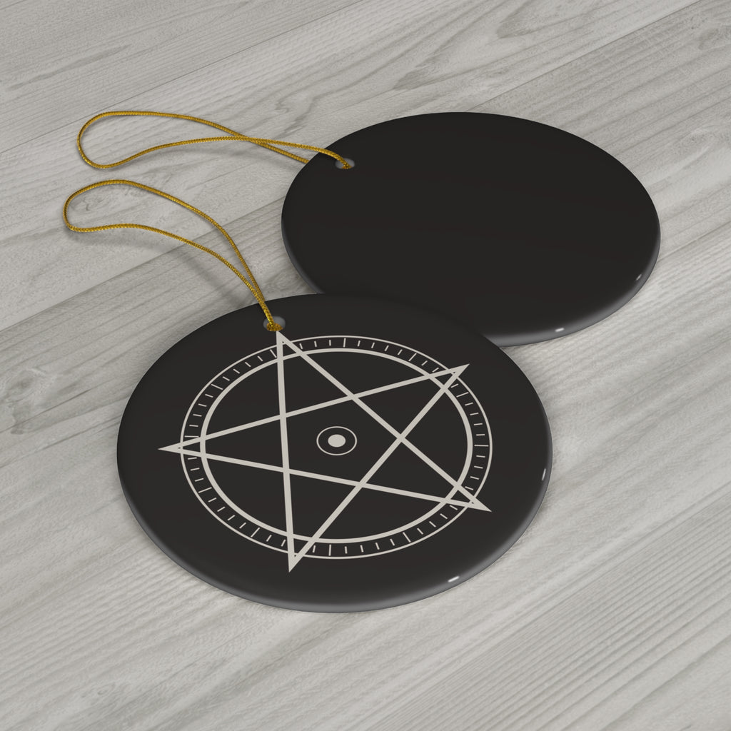 XYRO Pentagram Ceramic Ornament — Witchy Holiday Decor