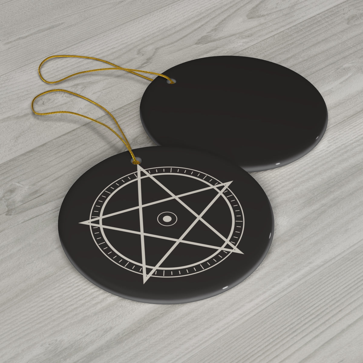 XYRO Pentagram Ceramic Ornament — Witchy Holiday Decor