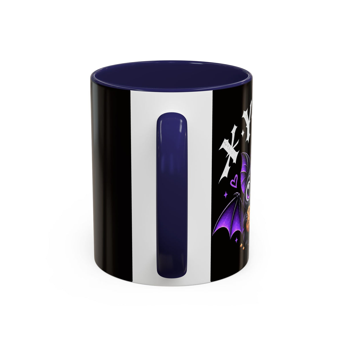XYRO Cross & Bat Mug — Purple Vampire Aesthetic Coffee Cup