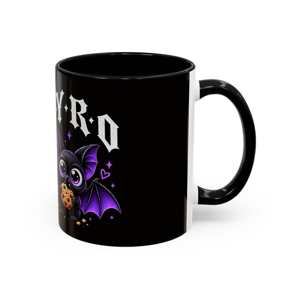 XYRO Cross & Bat Mug — Purple Vampire Aesthetic Coffee Cup
