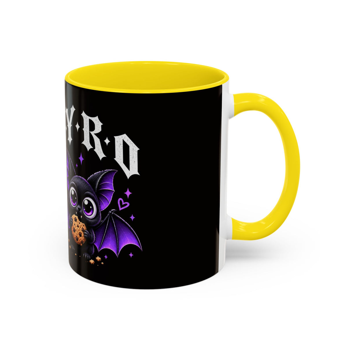 XYRO Cross & Bat Mug — Purple Vampire Aesthetic Coffee Cup