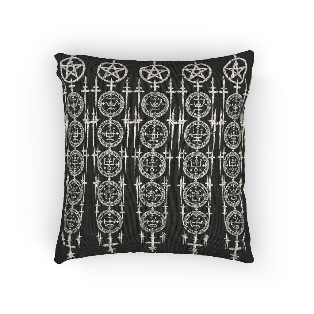 XYRO Geometric Woven Pillow — Black & White Throw Pillow