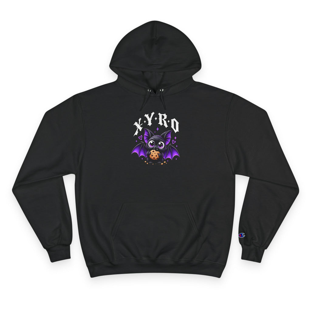 XYRO Cookie Bat Hoodie — Champion Black Pullover