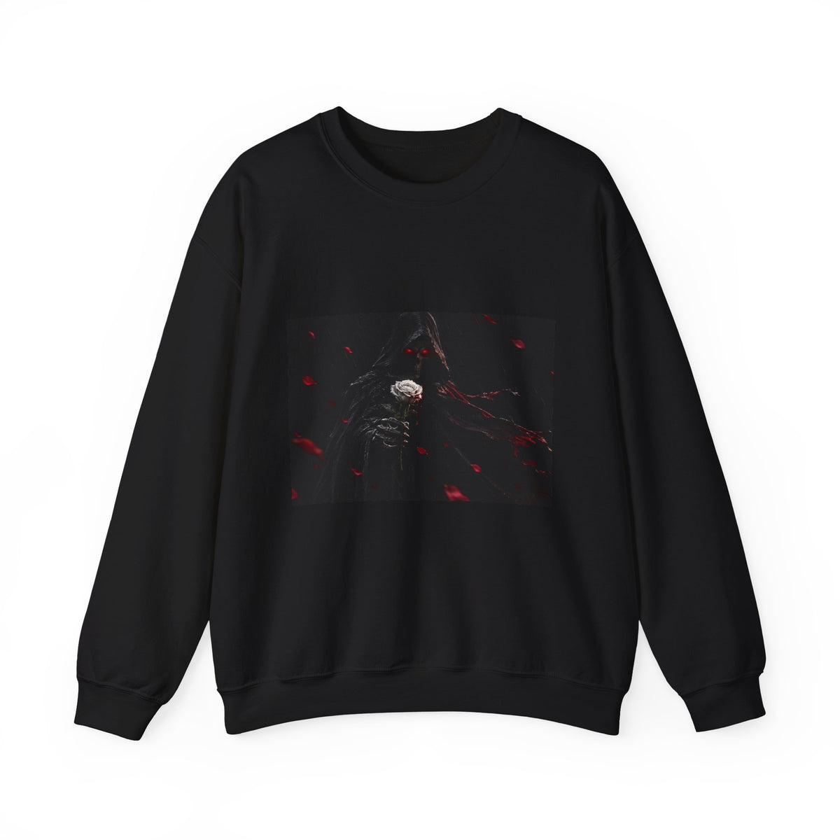 XYRO Anime Reaper Rose Crewneck — Gothic Graphic Sweatshirt