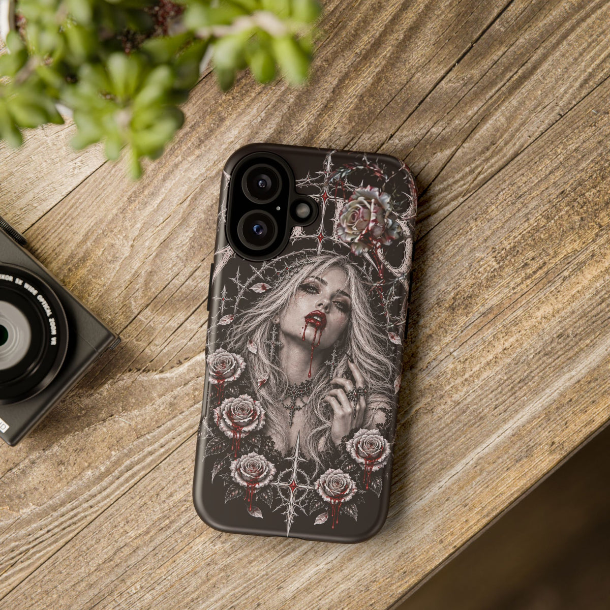 XYRO Vampire Rose Phone Case — Blood-Drip Tough Case