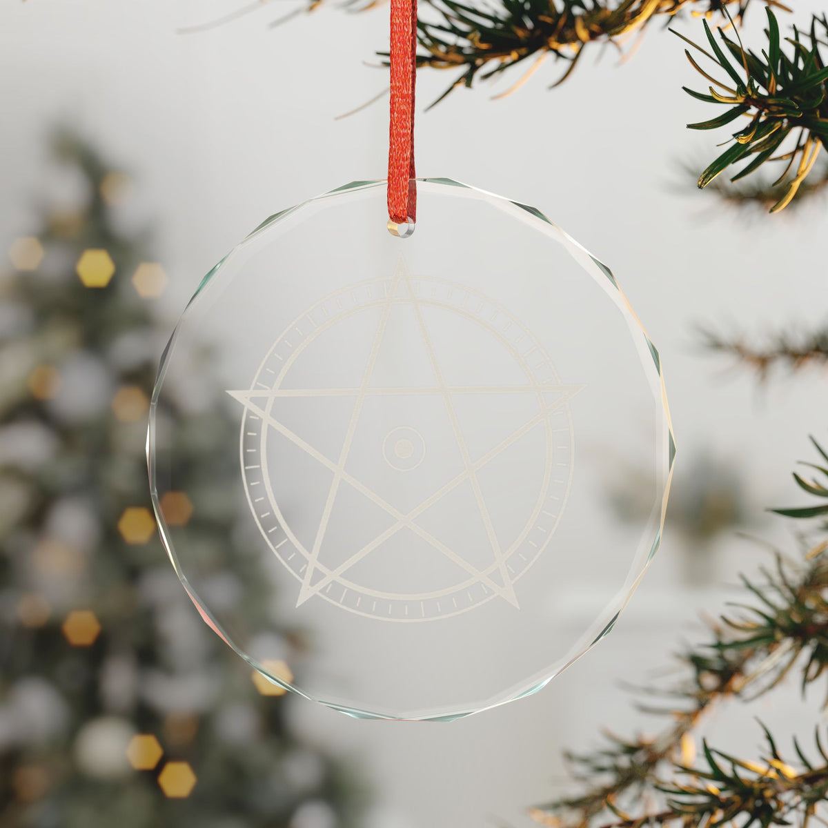 XYRO Wiccan Pagan Glass Ornament — Affordable Witchy Christmas Tree Decor