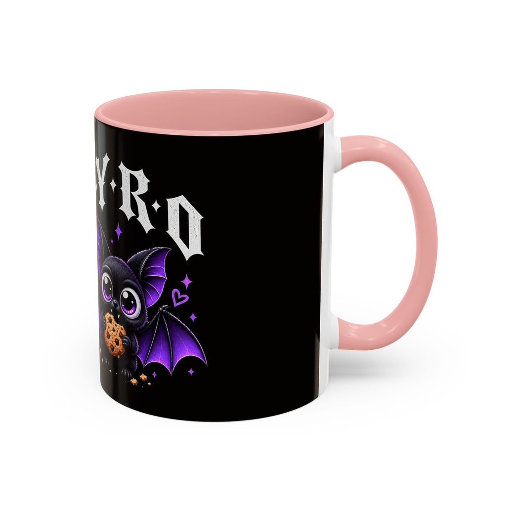 XYRO Cross & Bat Mug — Purple Vampire Aesthetic Coffee Cup