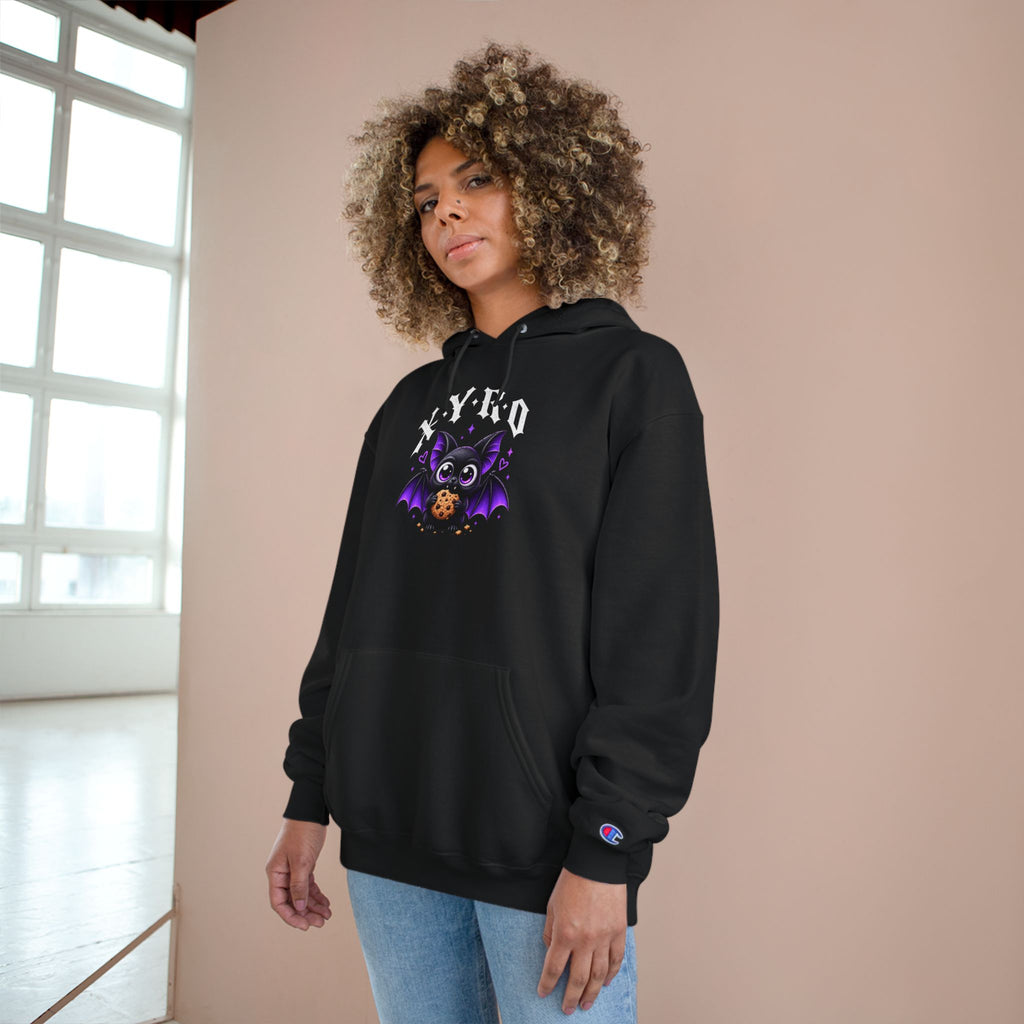 XYRO Cookie Bat Hoodie — Champion Black Pullover