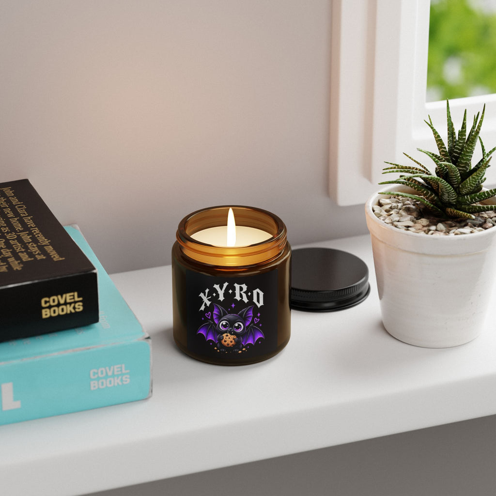 XYRO Bat Cookie Candle — Scented Soy Candle in Amber Jar