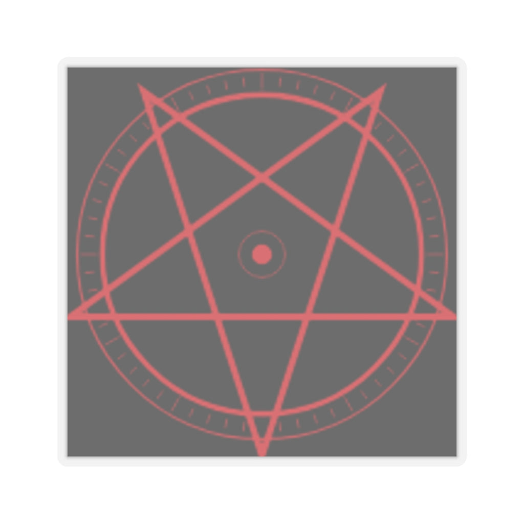 XYRO Red Pentagram Sticker — Occult Kiss-Cut Laptop Decal