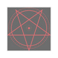 XYRO Red Pentagram Sticker — Occult Kiss-Cut Laptop Decal