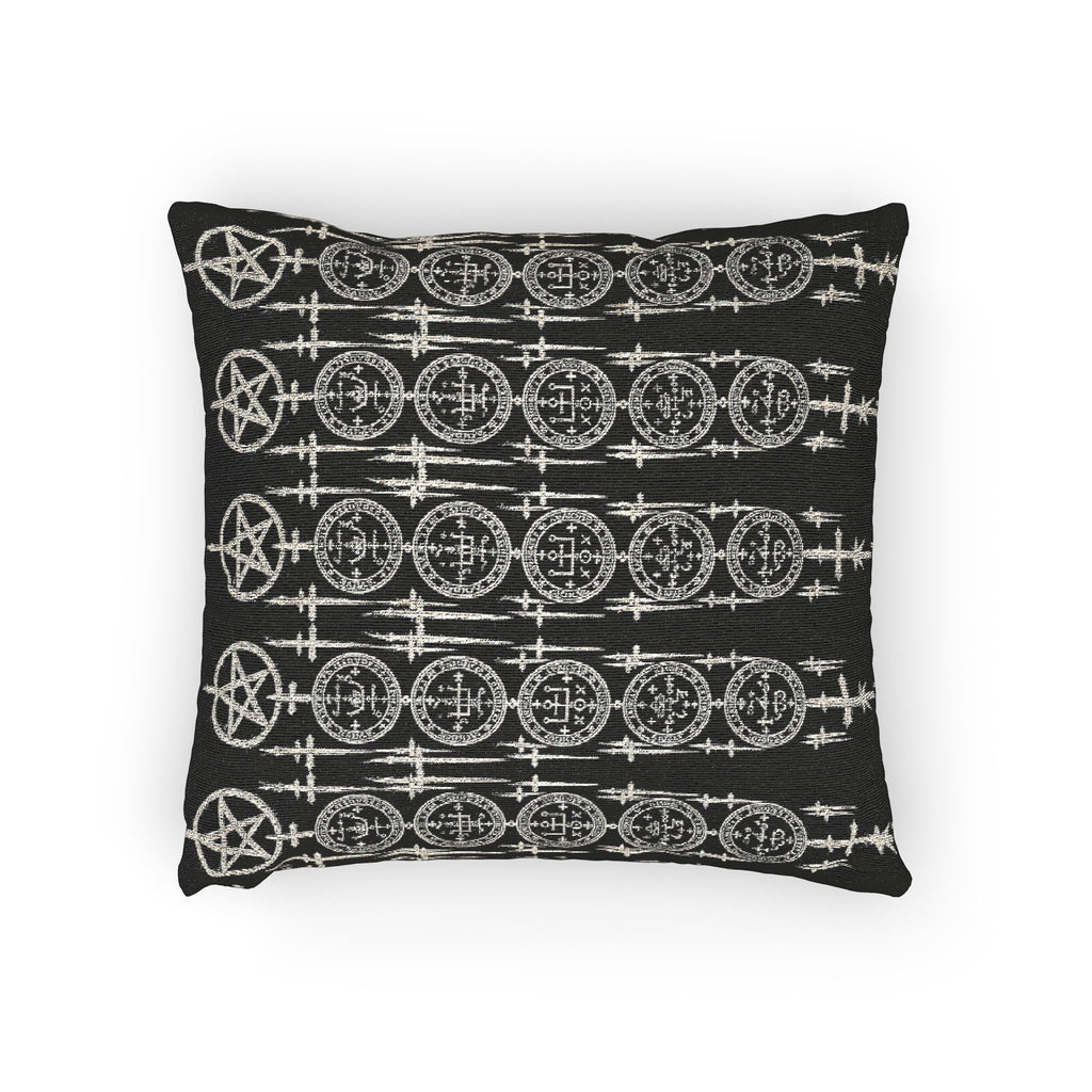 XYRO Geometric Woven Pillow — Black & White Throw Pillow