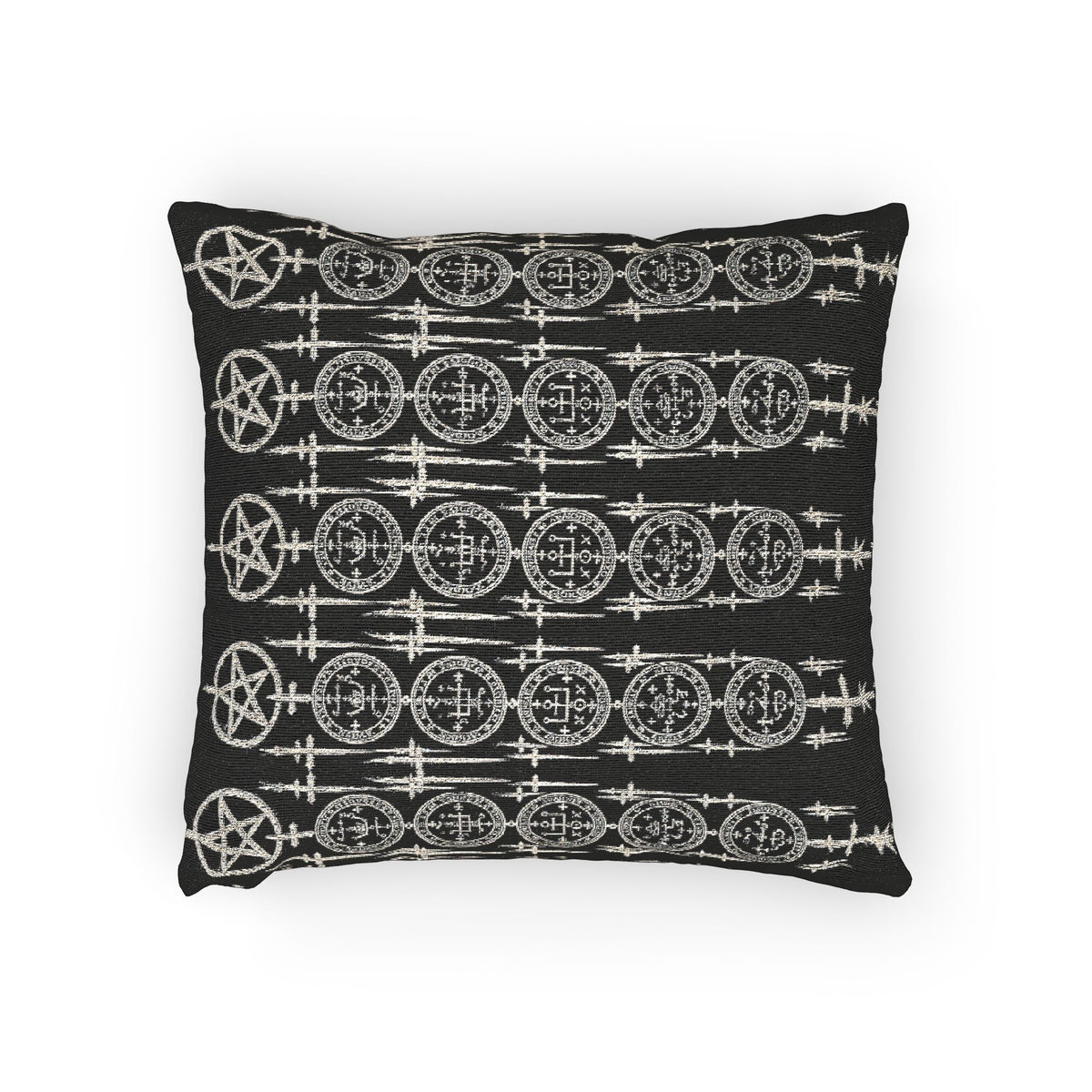XYRO Geometric Woven Pillow — Black & White Throw Pillow