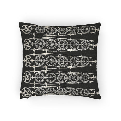 XYRO Geometric Woven Pillow — Black & White Throw Pillow