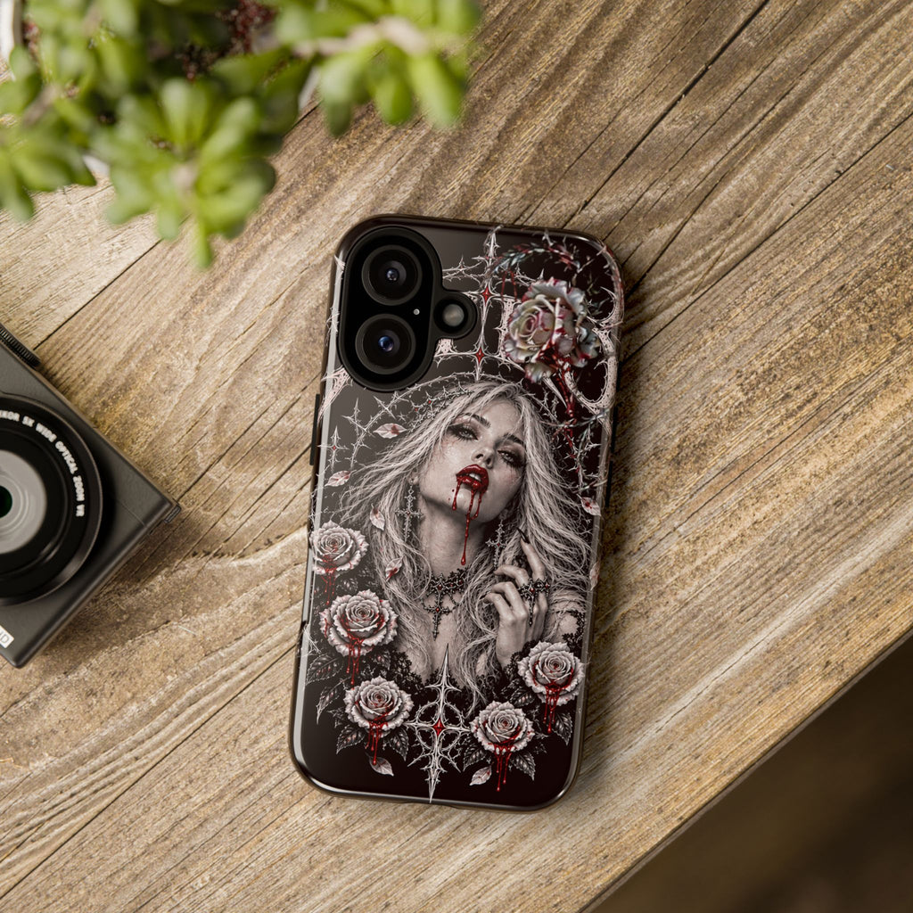 XYRO Vampire Rose Phone Case — Blood-Drip Tough Case