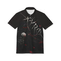 XYRO Dark Rose Reaper Polo — Gothic Floral All-Over Print