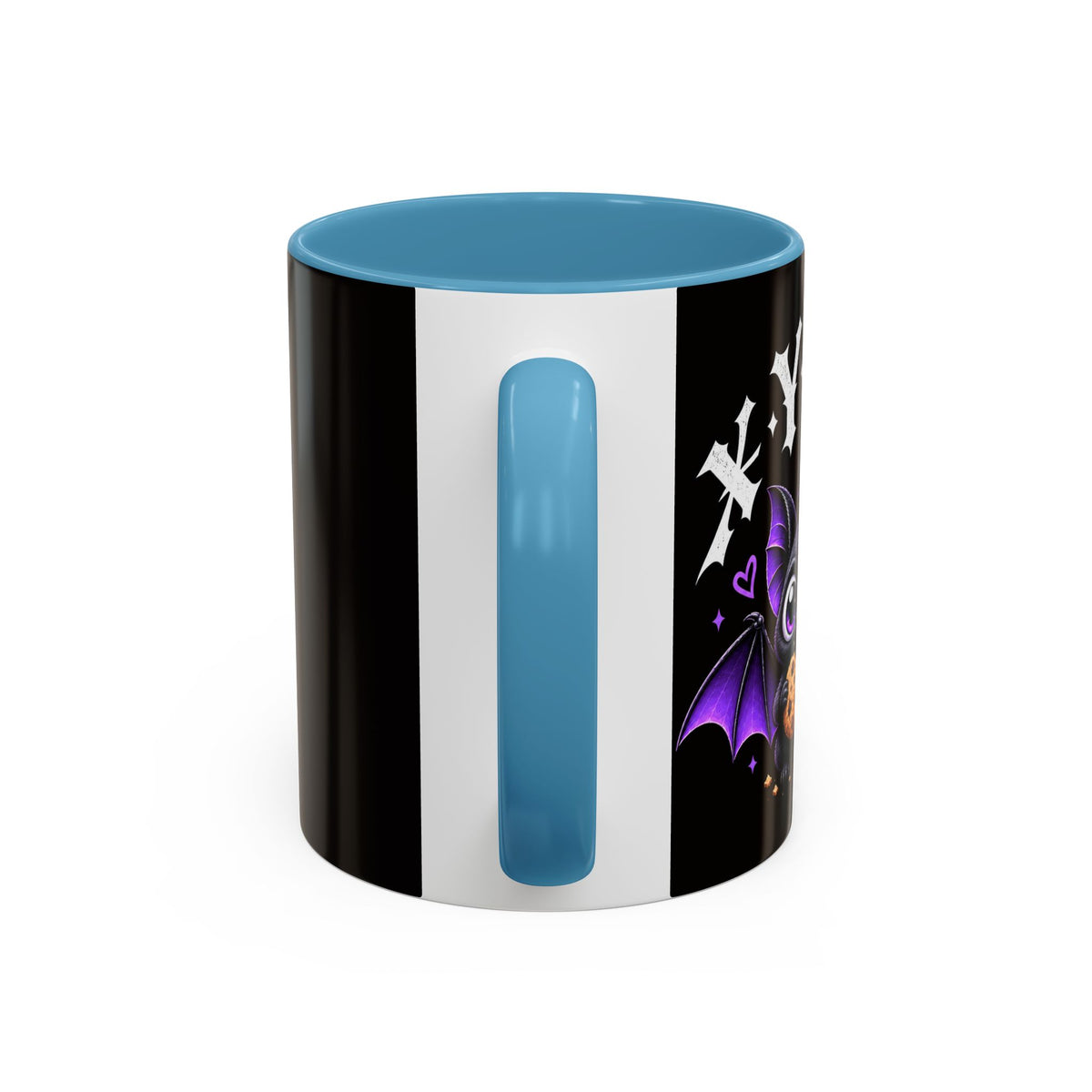 XYRO Cross & Bat Mug — Purple Vampire Aesthetic Coffee Cup