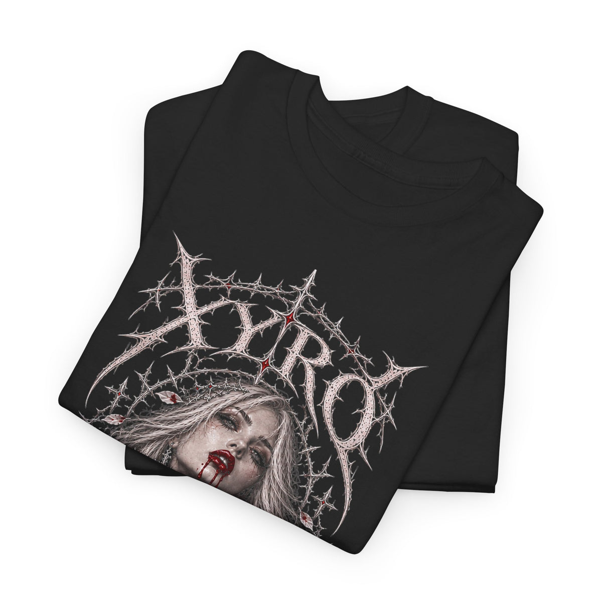 XYRO Vampire Rose Tee — Bloody Bride Horror Metal T-Shirt