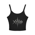 XYRO Logo Crop Tank — Gothic Spaghetti Strap Band Top