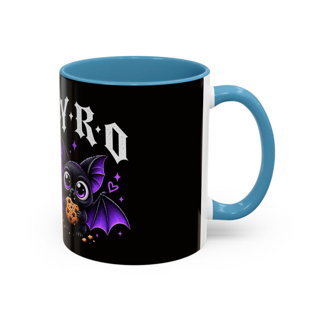 XYRO Cross & Bat Mug — Purple Vampire Aesthetic Coffee Cup