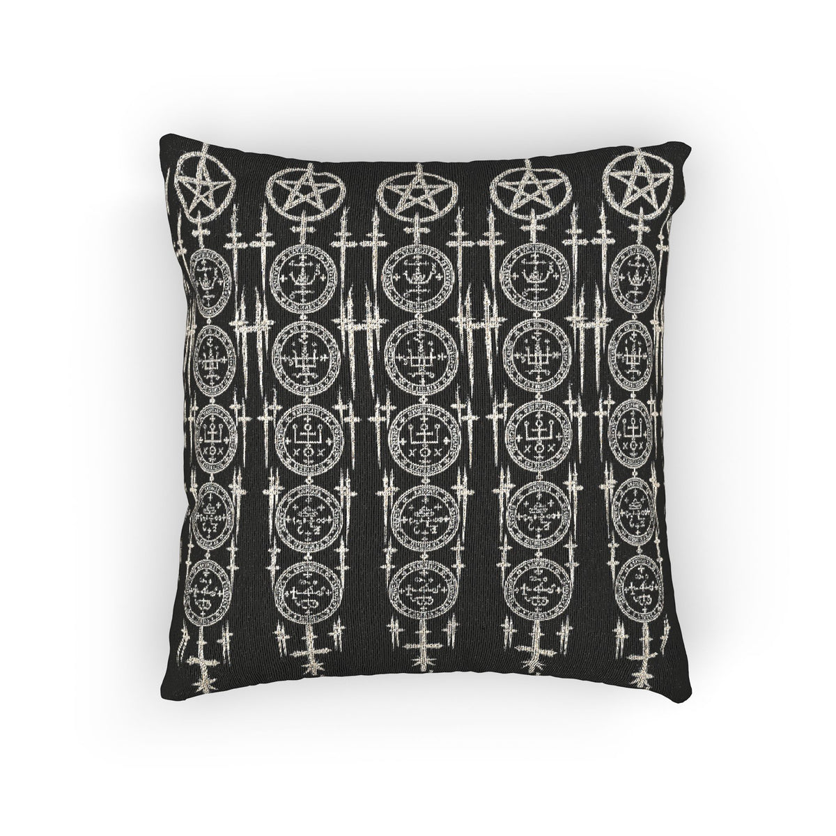 XYRO Geometric Woven Pillow — Black & White Throw Pillow