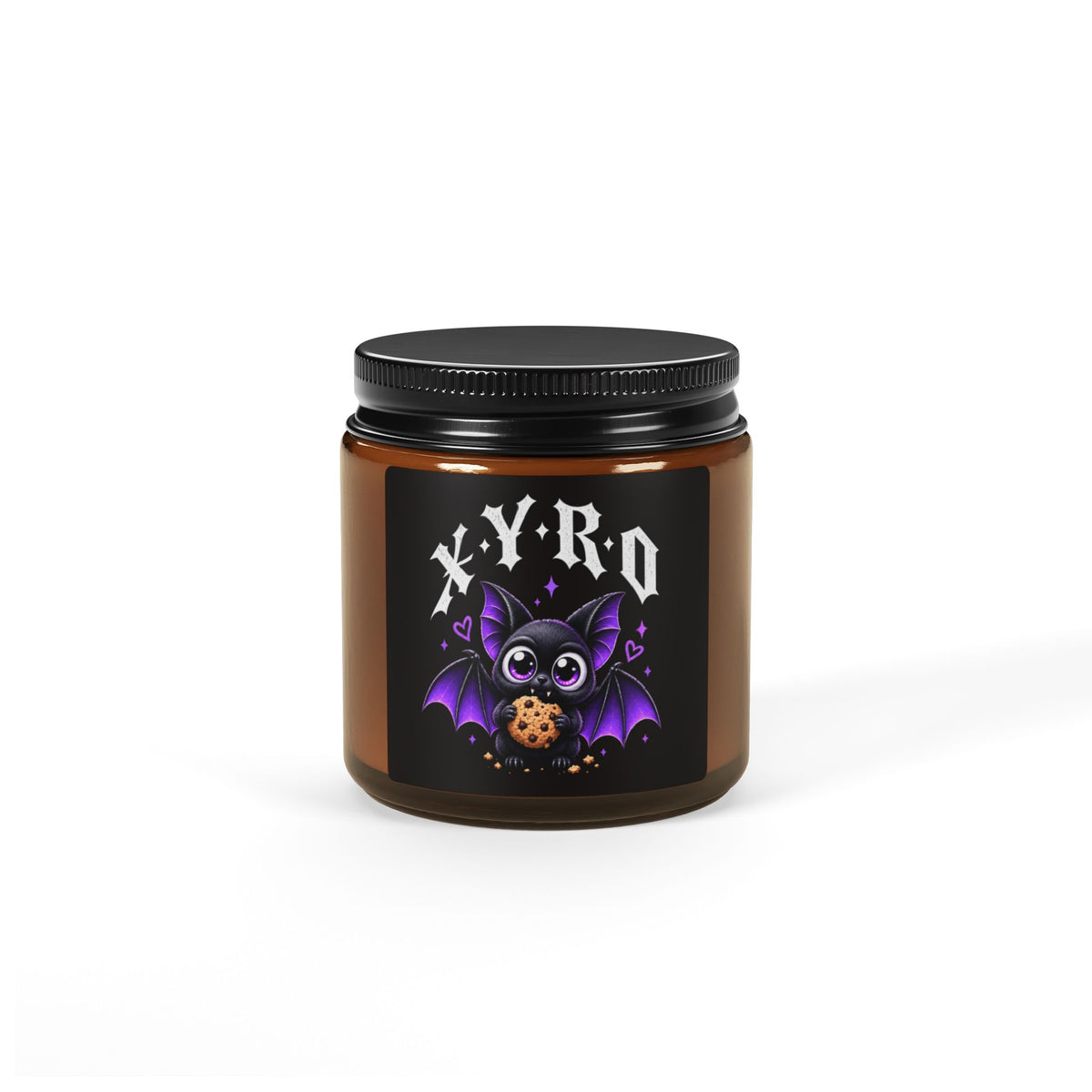 XYRO Bat Cookie Candle — Scented Soy Candle in Amber Jar