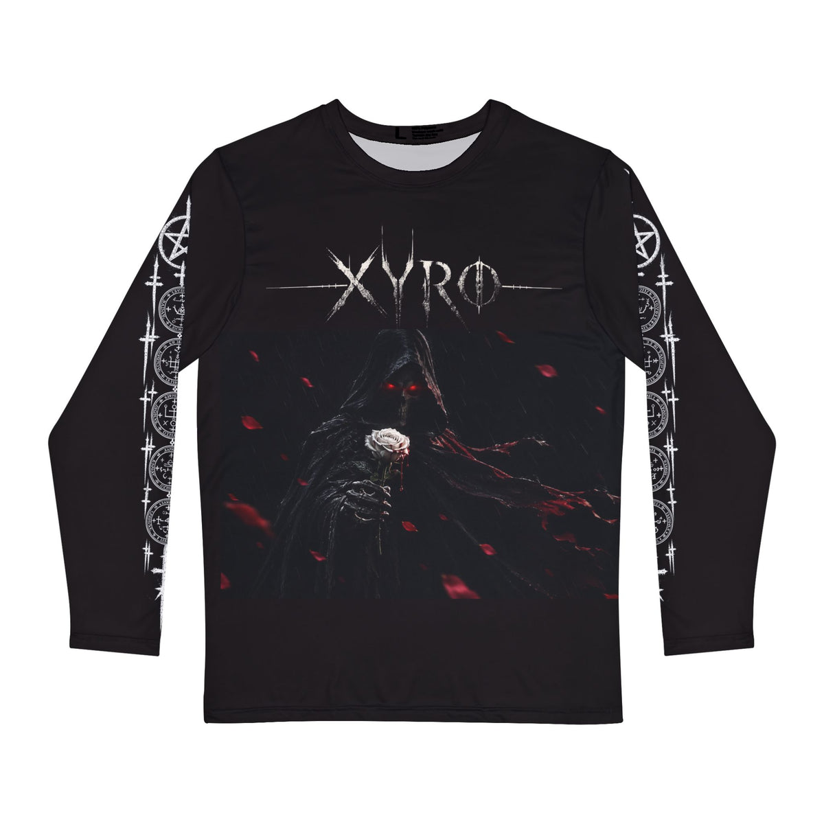 XYRO Reaper Blood Rose Long Sleeve — Gothic Metal Shirt