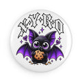 XYRO Purple Bat Cookie Magnet — Round Button Magnet