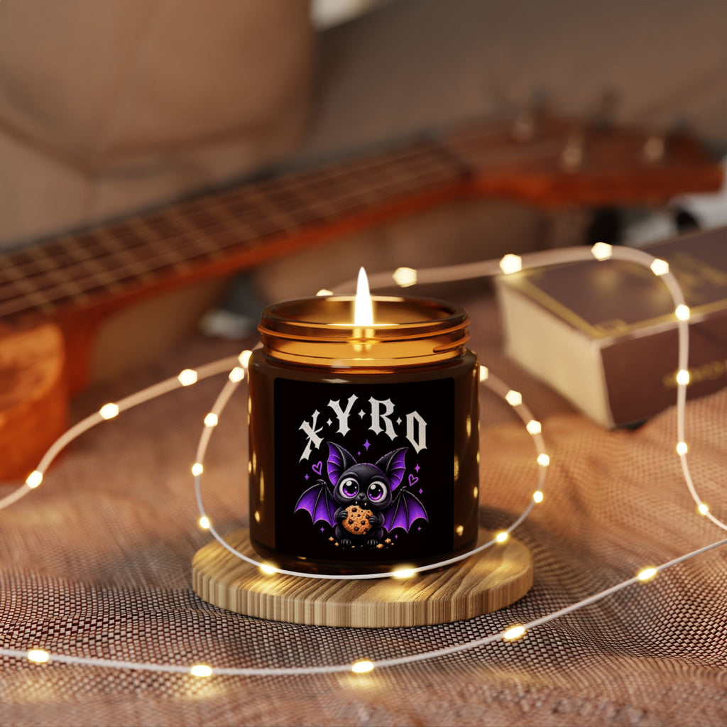 XYRO Bat Cookie Candle — Scented Soy Candle in Amber Jar