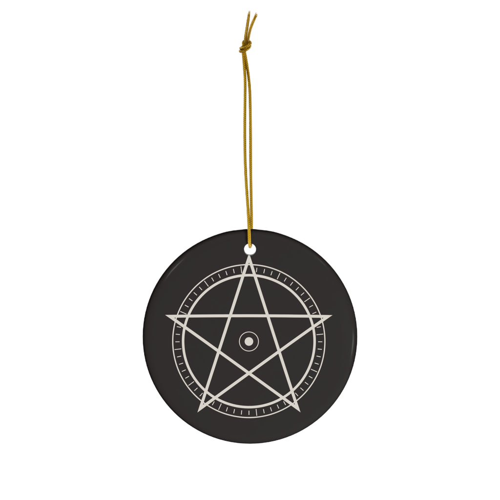 XYRO Pentagram Ceramic Ornament — Witchy Holiday Decor