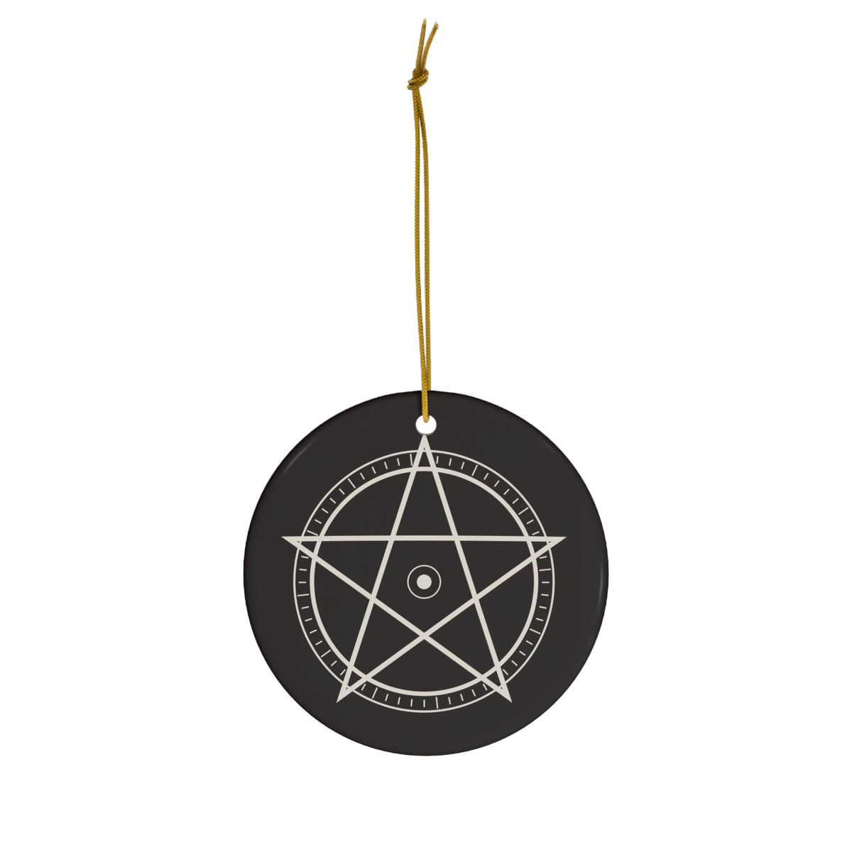 XYRO Pentagram Ceramic Ornament — Witchy Holiday Decor