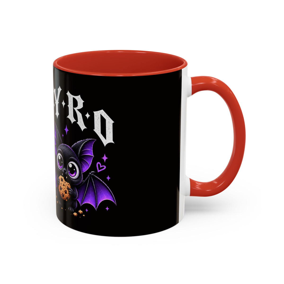 XYRO Cross & Bat Mug — Purple Vampire Aesthetic Coffee Cup