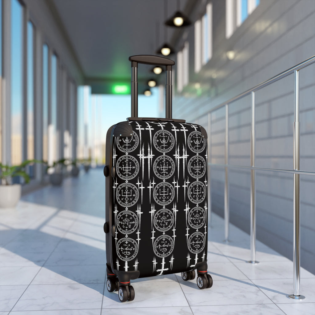 XYRO Archangel Sigil Suitcase — Gothic Hard-Shell Luggage