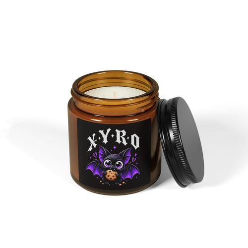 XYRO Bat Cookie Candle — Scented Soy Candle in Amber Jar