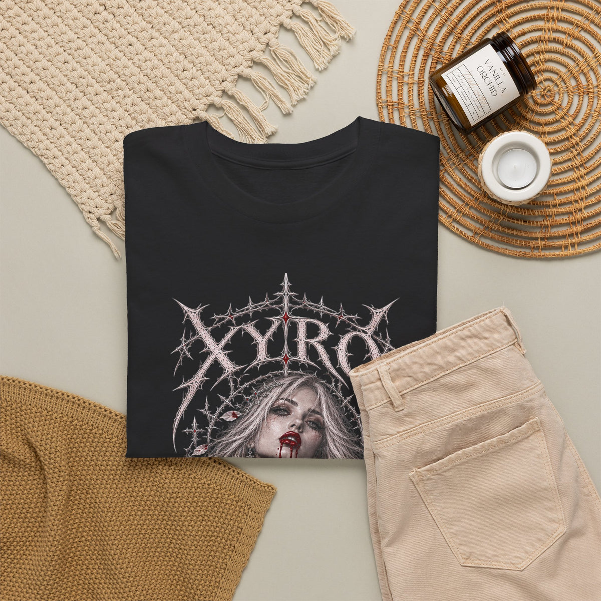 XYRO Vampire Rose Tee — Bloody Bride Horror Metal T-Shirt