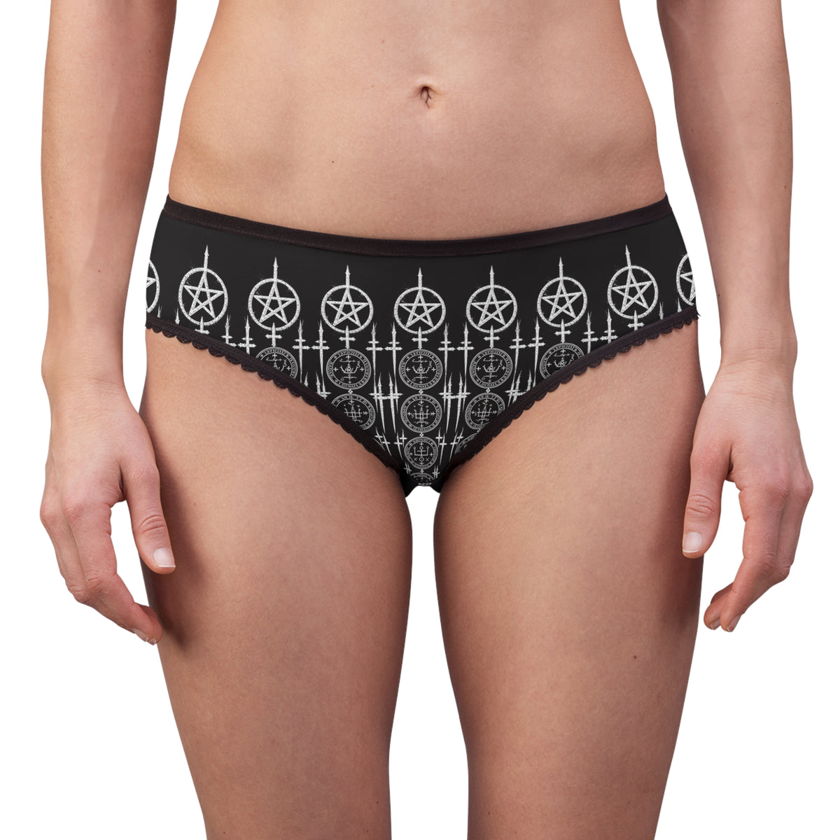 XYRO Pentagram Women's Briefs — Occult Pattern Underwear