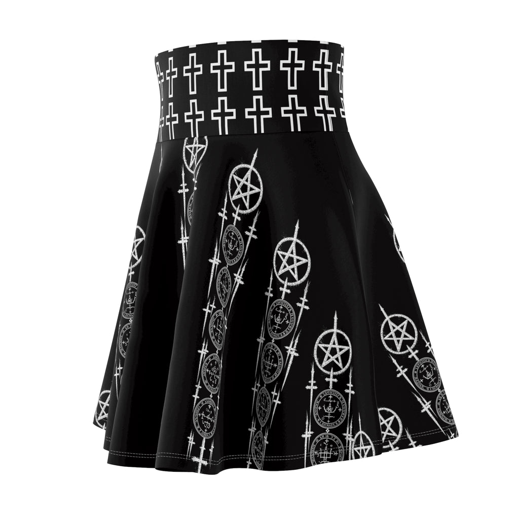 XYRO Gothic Skater Skirt — Women's All-Over Print